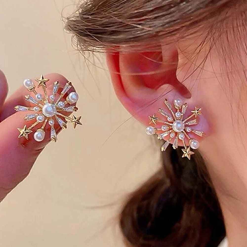 Bohemian star stud earrings A192